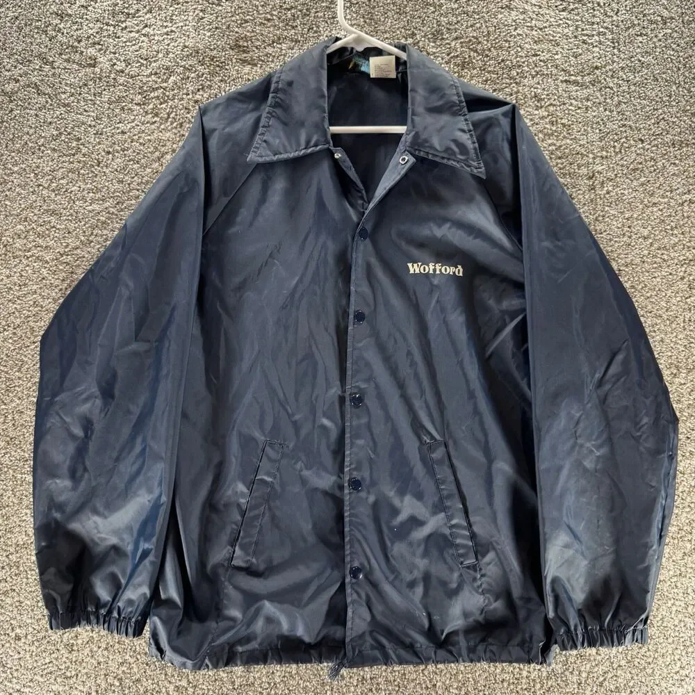 Vintage‎ 60s Wofford College Jacket Mens Medium Blue Champion RP-Coach Football